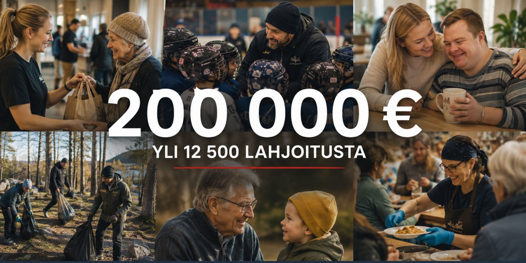Auttamisesta Arkea ylitti 200 000 euron lahjoitusrajan